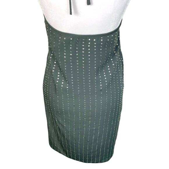 Susana Monaco Dress Women's Sz S Steel Grey Sequin Halter Short Trendy Party - Picture 6 of 14